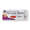 Charles Leonard Dry Erase Markers, Low Odor, Bullet Tip, Red, PK36 47330